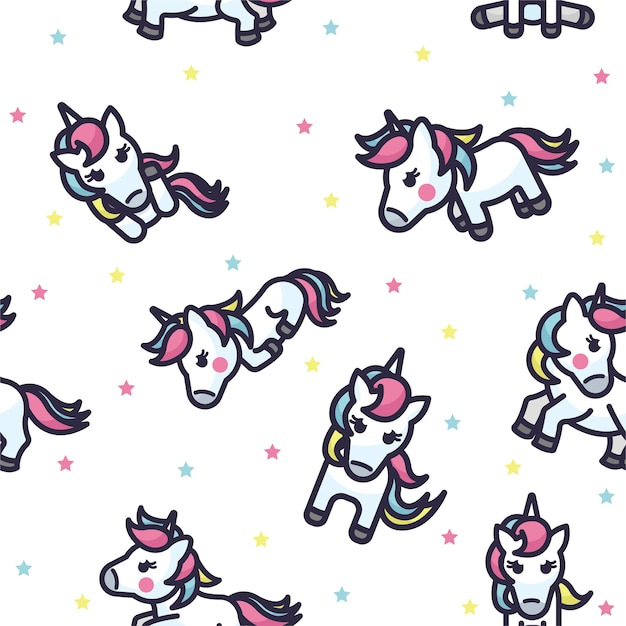 Cute Unicorn Seamless Pattern