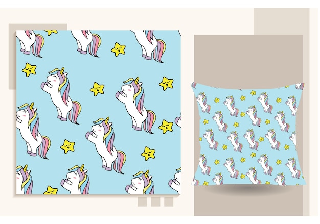 Cute Unicorn Seamless pattern