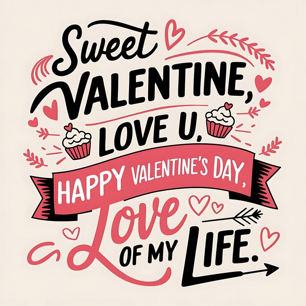 Vector cute valentines day lettering design perfect for tshirts and gifts