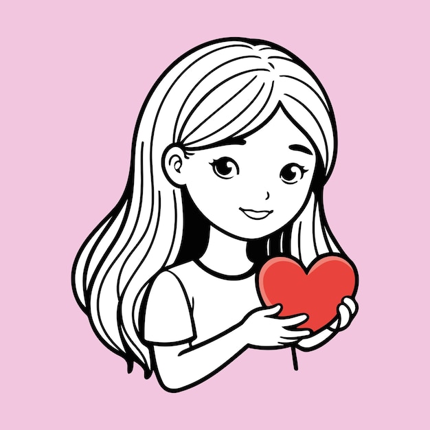 Cute Vector Graphics for Valentines Day Card