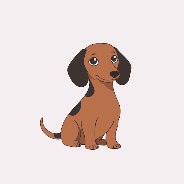 Vector cute vector illustration of a dog for toddlers story books