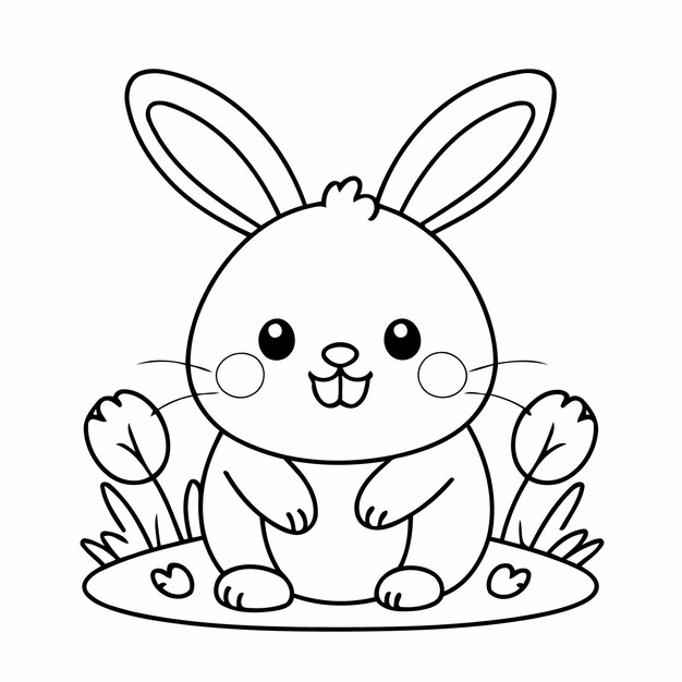 Vector cute vector illustration easter hand drawn for toddlers