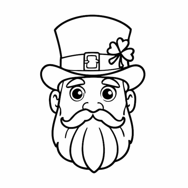 Cute vector illustration StPatricks drawing for kids page