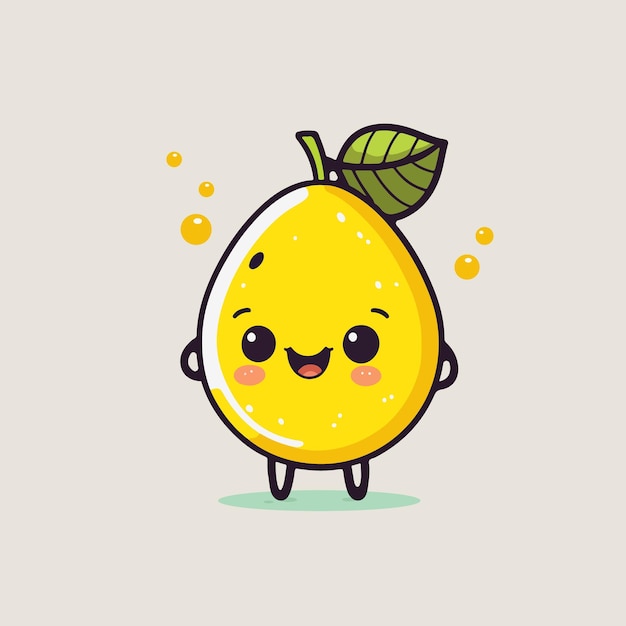 Cute Vector Lemon Illustration