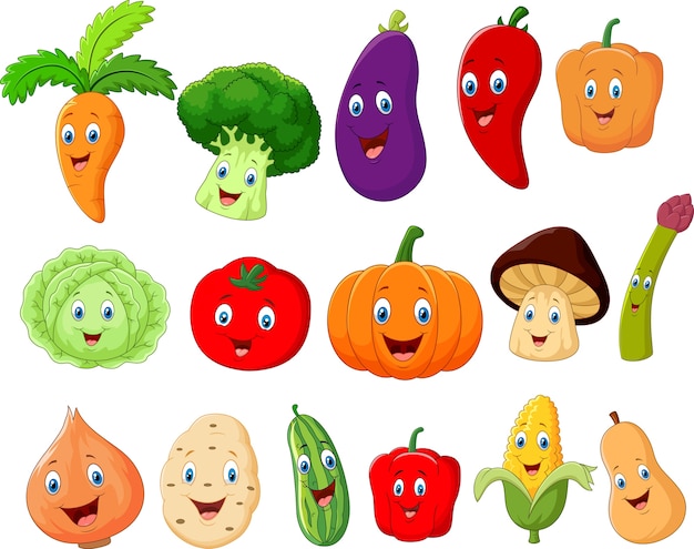 Cute vegetable cartoon character