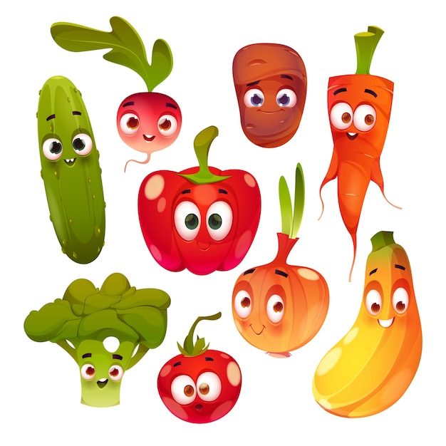 Cute vegetables sticker collection