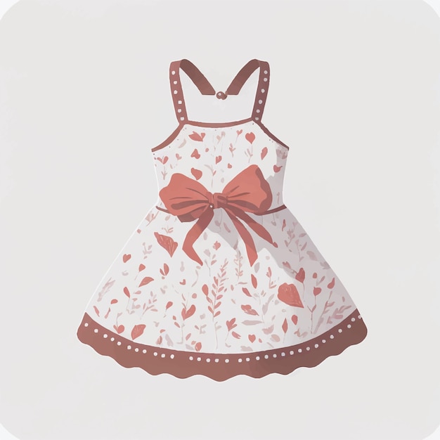 Cute vintage apron vector illustration white background