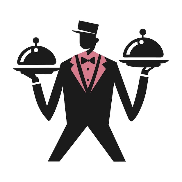 Cute Waiters Black And Pink color