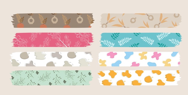 Cute washi tape simple design illustration