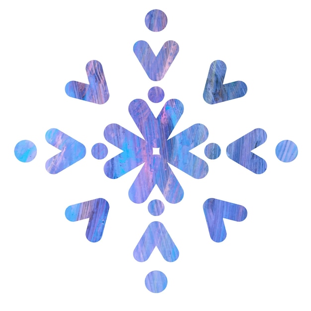 Vector cute watercolor snowflake hand-drawn. christmas. new year