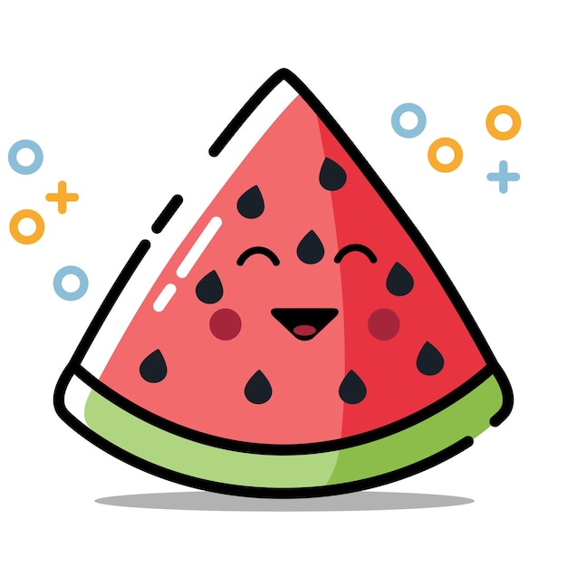 Cute watermelon vector