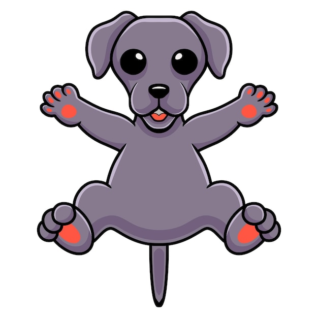 Cute weimaraner dog cartoon posing