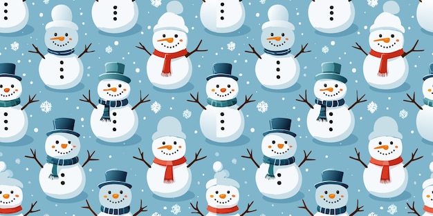 Cute Winter Background for Merry Christmas Seamless Pattern Festive Holiday