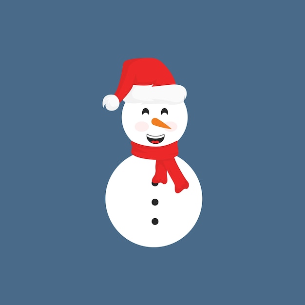 Cute winter holiday snowman vector with clothes