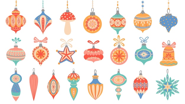 Cute xmas decorative elements