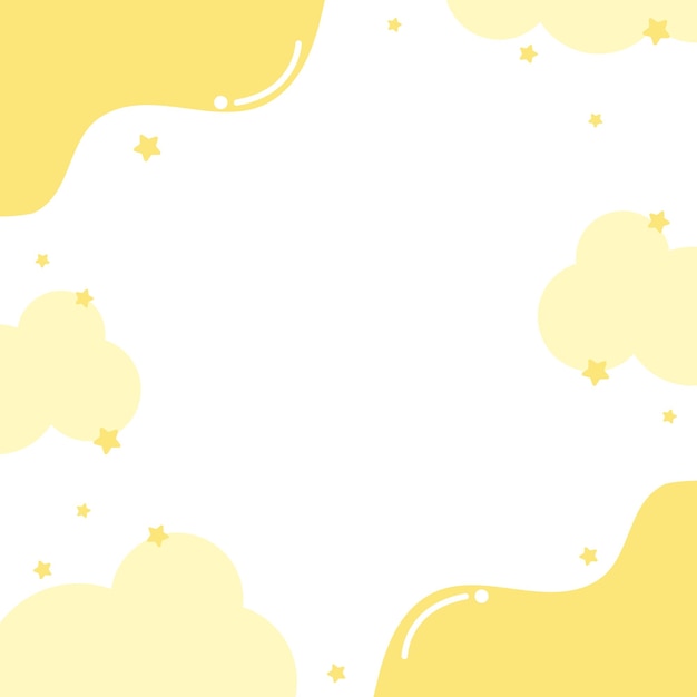 cute yellow drawing background