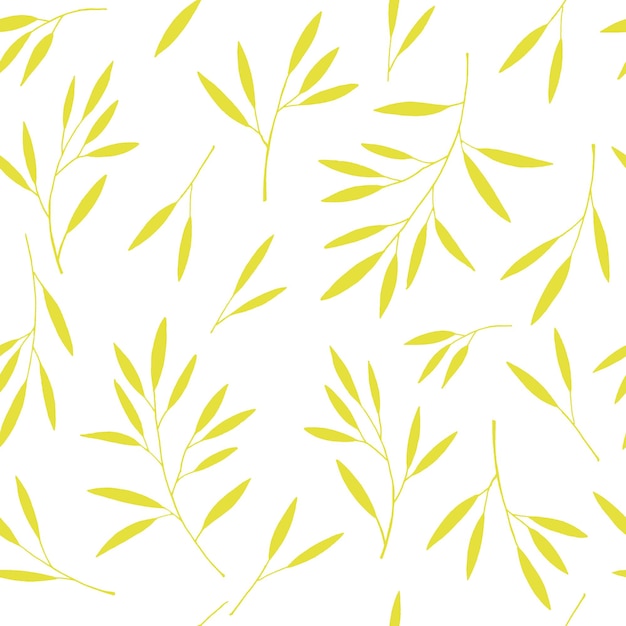 Cute yellow leaves pattern Vector seamless pattern can be used for fabrics wallpaper web card