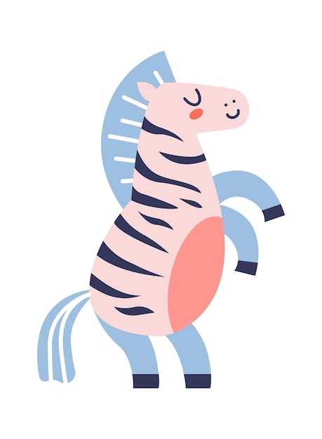 Cute zebra Childish Design Vector illustration