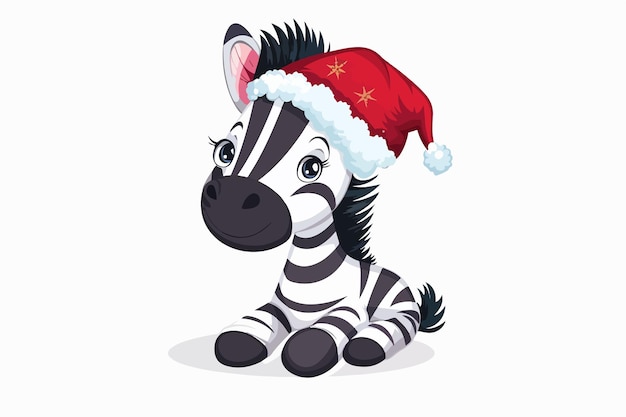 Cute Zebra Isolated Vector Character Illustration