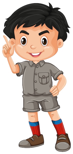 A Cute Zoo Keeper on White Background