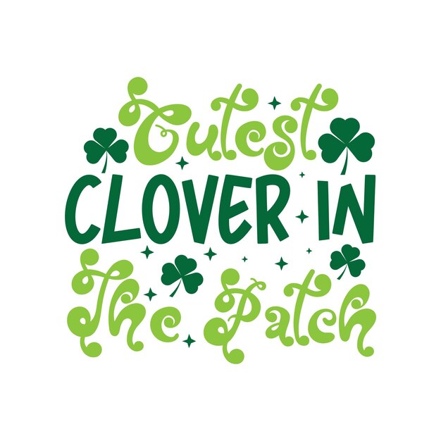 Vector cutest clover in the patch