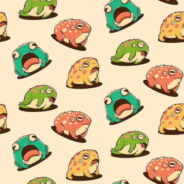 the Cutest Frog pattern vector art