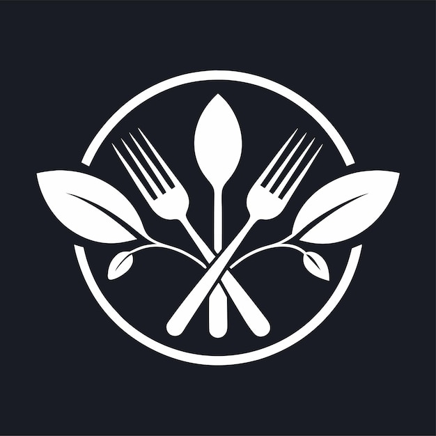 cutlery line art logo design vector art and illustration