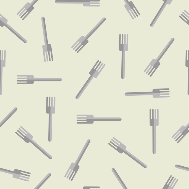 Cutlery vector forks seamless pattern