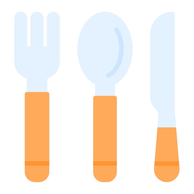 Cutlery Vector Illustration Style