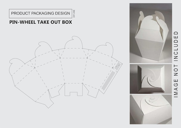 CUTOMIZE PRODUCT PACKAGING DESIGN Pin Wheel Take Out Box