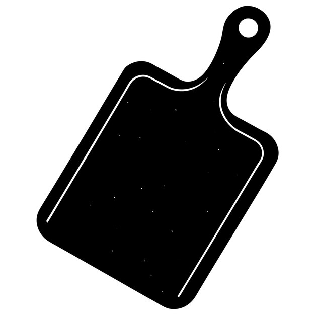 Vector cutting board black silhouette vector art and illustration