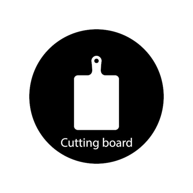 cutting board icon vector template illustration logo design