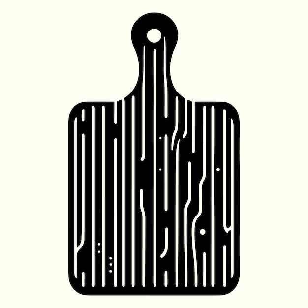 Vector cutting board silhouette vector illustration