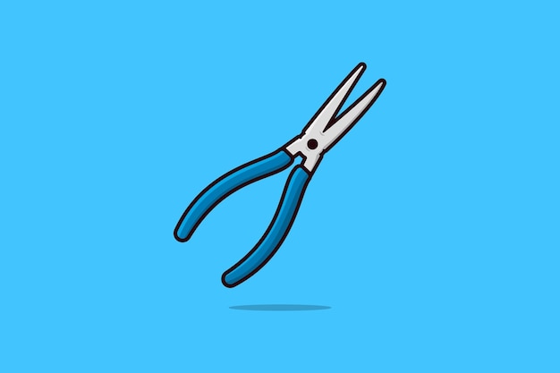 Cutting Metal Pliers vector illustration.