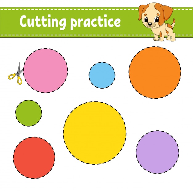 Cutting practice for kids.