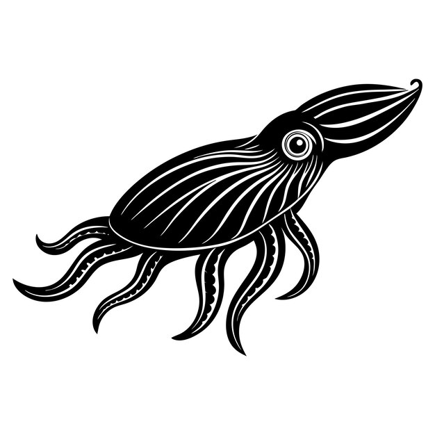 Vector a cuttlefish silhouette