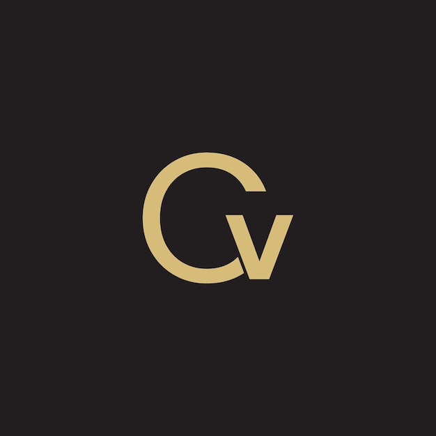 CV Letter Logo Monogram C and V Monogram Design CV Initials Letter