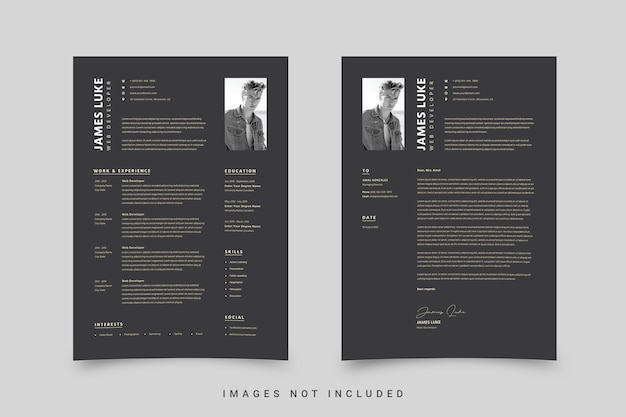 Vector cv resume template