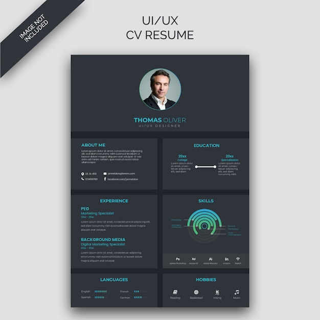 Vector cv resume template