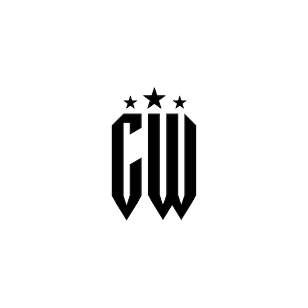 CW monogram logo design letter text name symbol monochrome logotype alphabet character simple logo