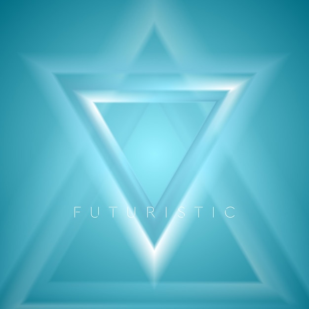 Cyan blue abstract futuristic triangles Technology polygonal geometric background Vector illustration