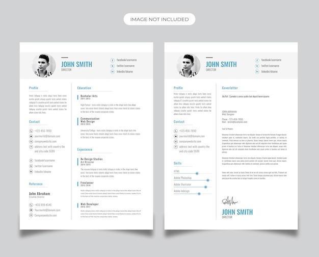 Cyan Clean Resume Design