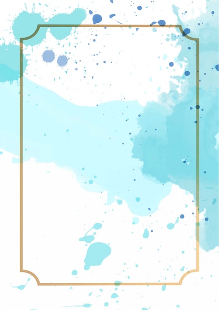 Cyan Watercolor abstract painting texture background