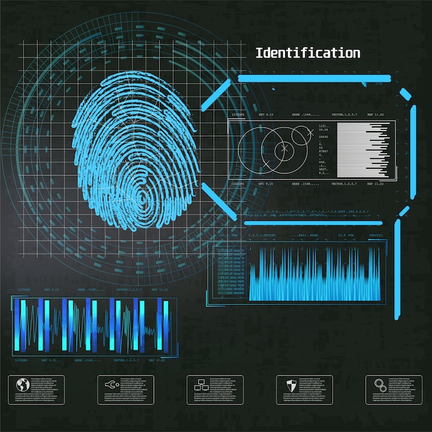 Cyber lock security  illustration.  business  illustration. Futuristic infographic. Network security, safety, privacy . Futuristic technology hud screen.