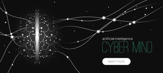 Cyber mind neural networks concept