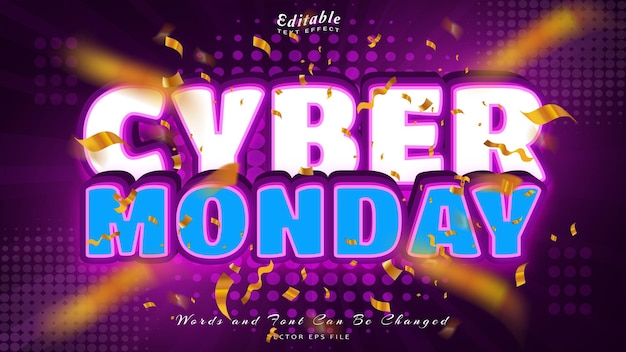 CYBER MONDAY 3D EDITABLE TEXT EFFECT