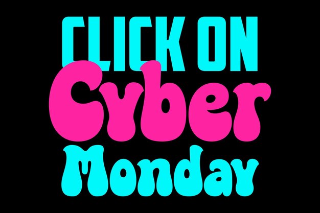 Vector cyber monday awesome retro tshirt design