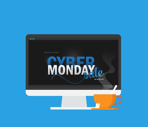 Cyber Monday background design EPS 10 vector illustration