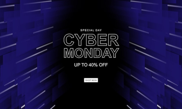 Vector cyber monday background design with modern