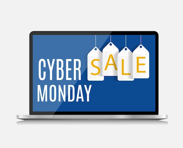 Cyber Monday Background Sale Concept. Vector Illustration EPS10